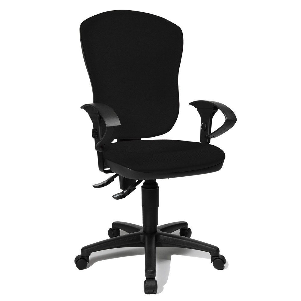 Numéro de l'image du produit 2: Chaise de bureau pivotante Topstar® Point 80, grand dossier, assise galbée, noir