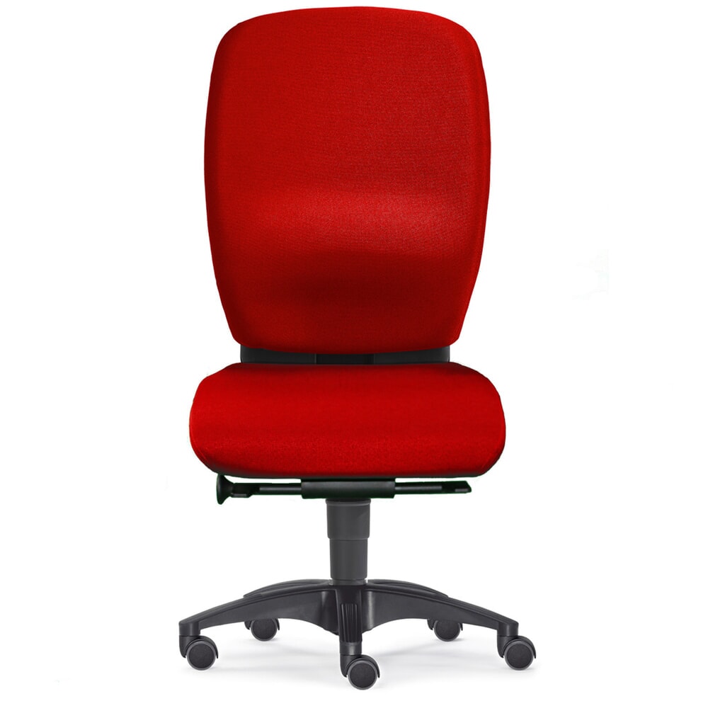 Illustration du produit: Chaise de bureau pivotante PROFI, assise XXL, rouge