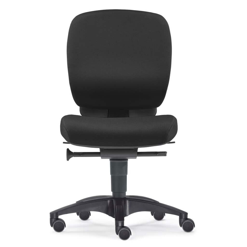 N° de l'image du produit 1 : Chaise de bureau pivotante PROFI, chaise ergonomique, taille S, noir