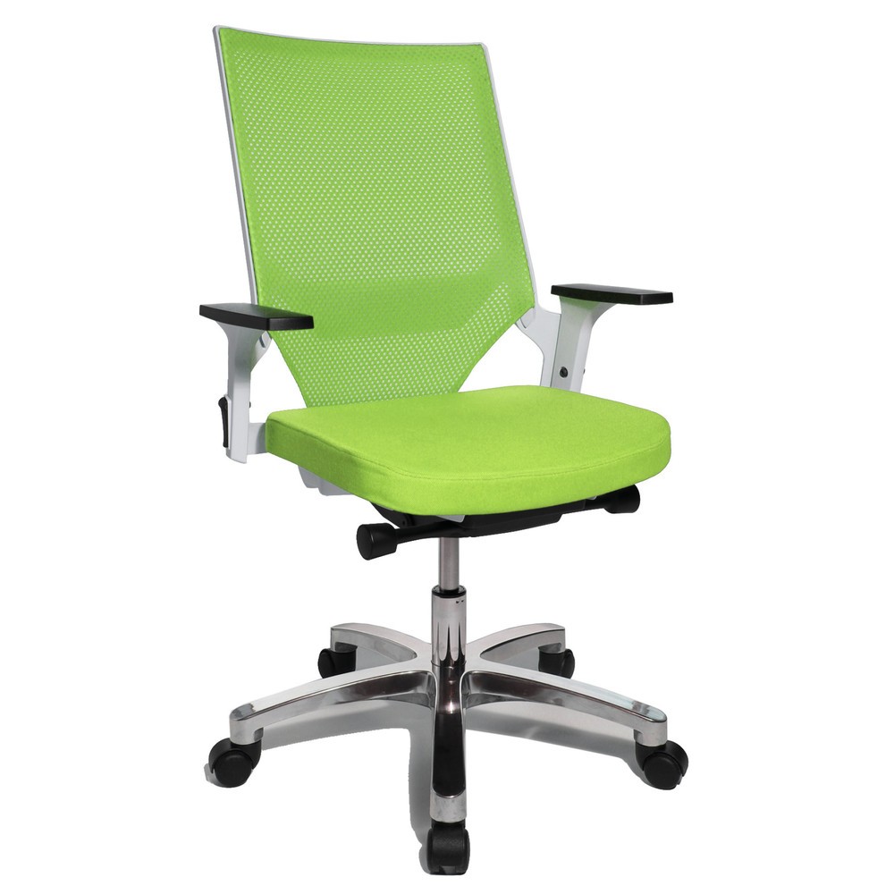 N° de l'image du produit 2 : Chaise de bureau pivotante Topstar® autosynchrone, dossier en mesh, verte