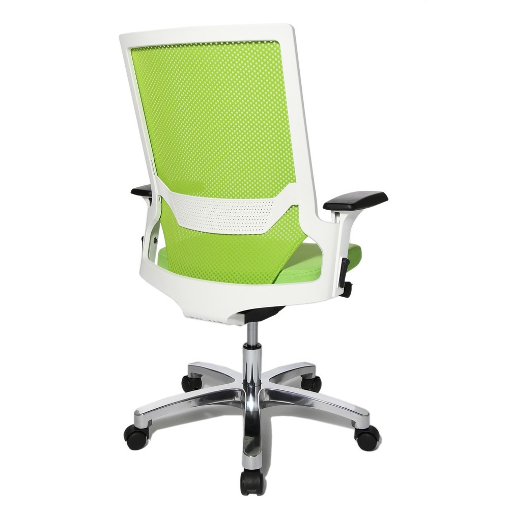 N° de l'image du produit 3 : Chaise de bureau pivotante Topstar® autosynchrone, dossier en mesh, verte