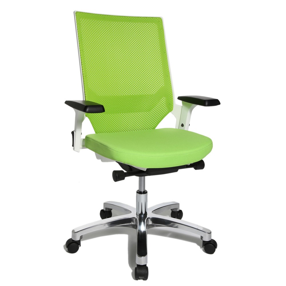 N° de l'image du produit 6 : Chaise de bureau pivotante Topstar® autosynchrone, dossier en mesh, verte