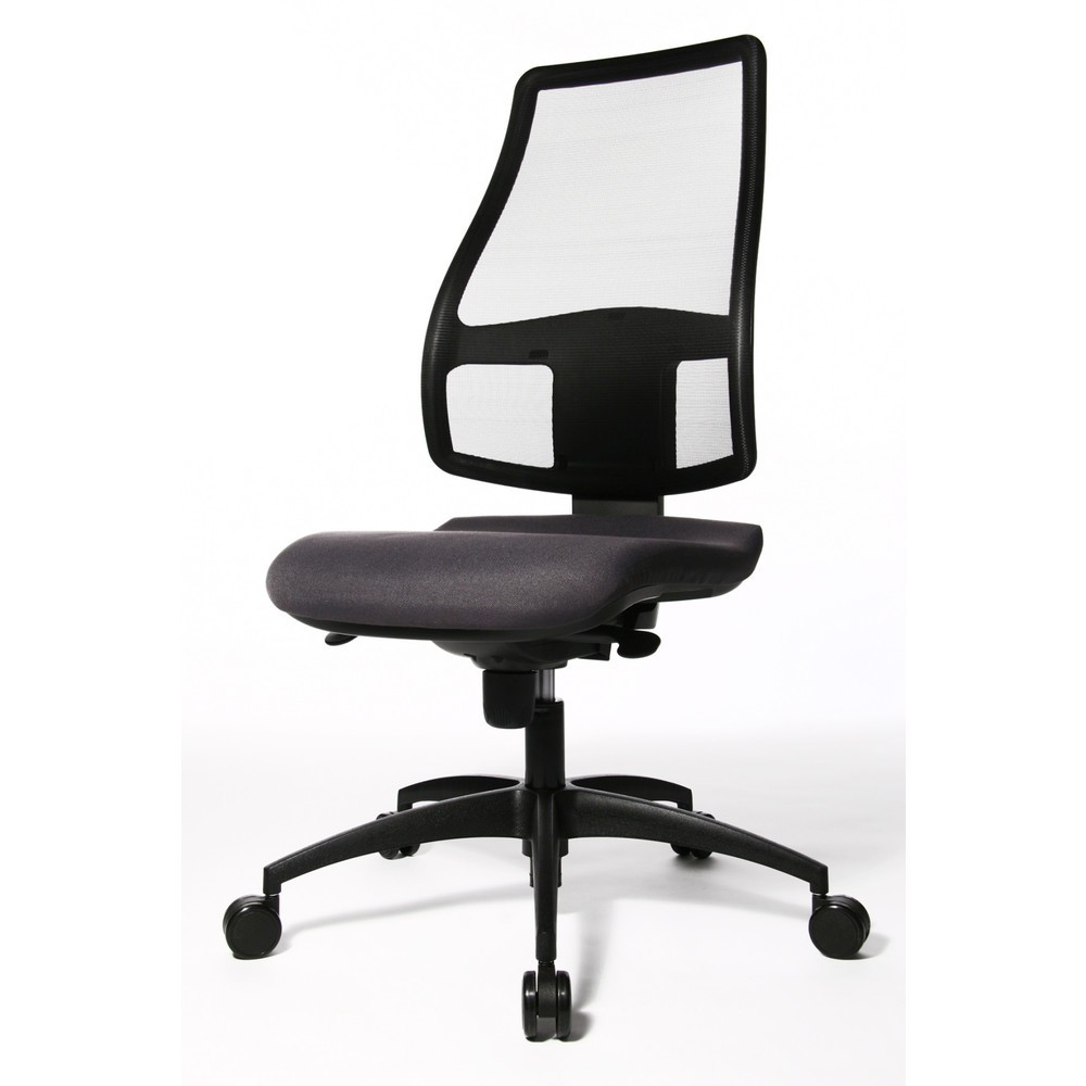 Numéro de l'image du produit 2: Chaise de bureau pivotante Topstar® Syncro, dossier en mesh respirant, anthracite