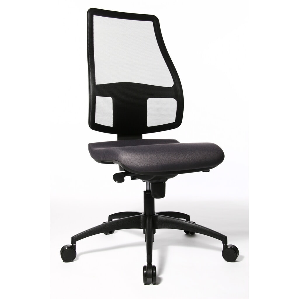 N° de l'image du produit 1 : Chaise de bureau pivotante Topstar® Syncro, dossier en mesh respirant, anthracite