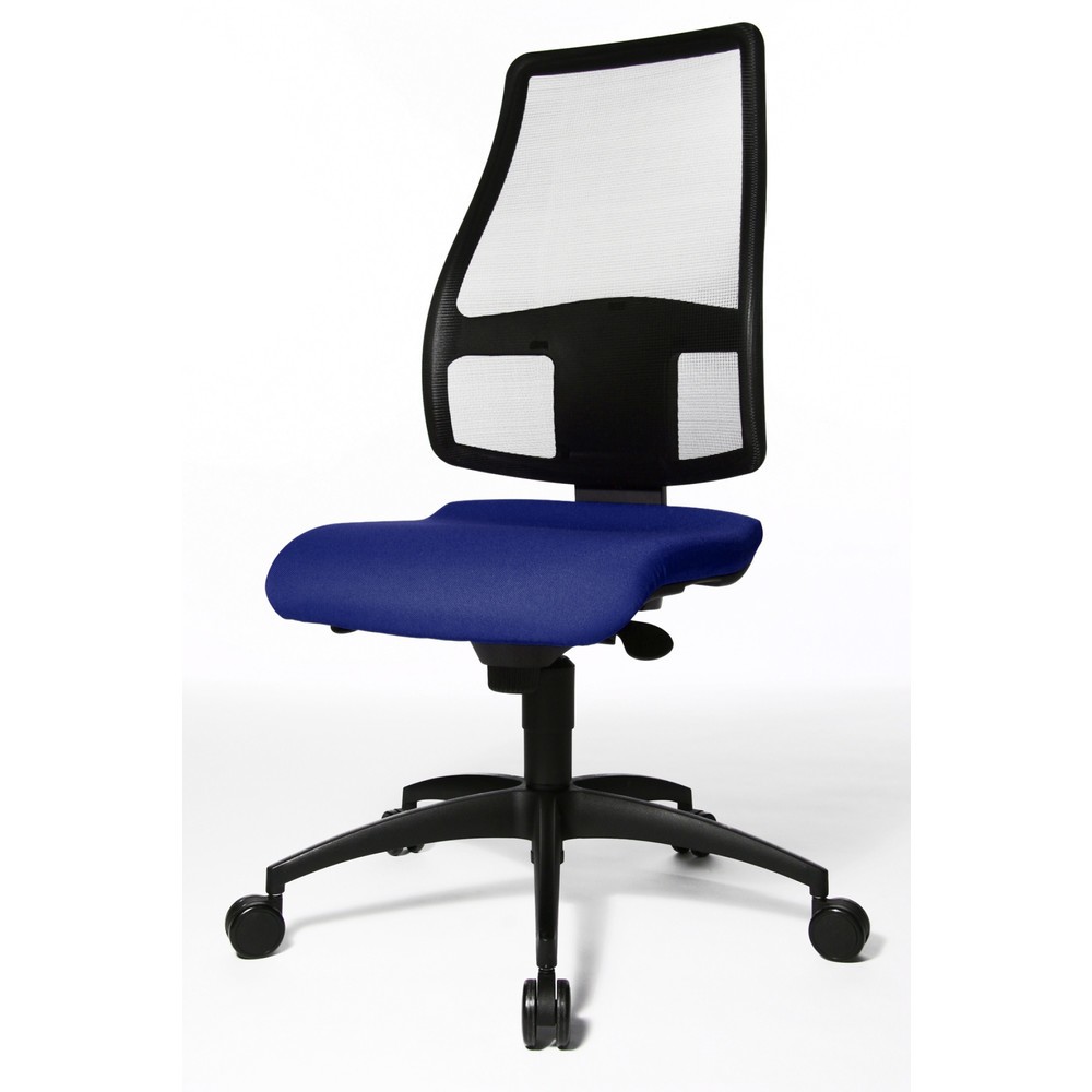 Numéro de l'image du produit 2: Chaise de bureau pivotante Topstar® Syncro, dossier en mesh respirant, bleu royal