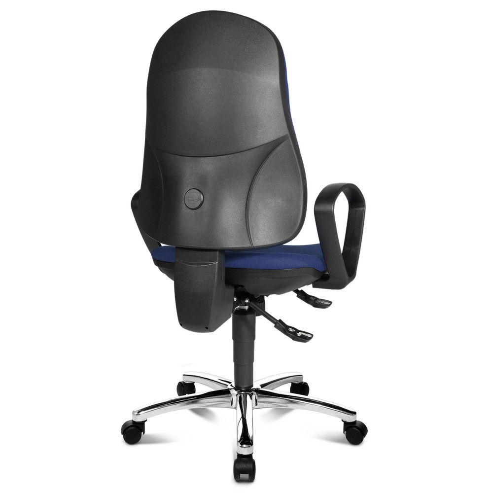 Numéro de l'image du produit 3: Chaise de bureau pivotante Topstar® Syncro-Steel II, dossier rembourré, bleu