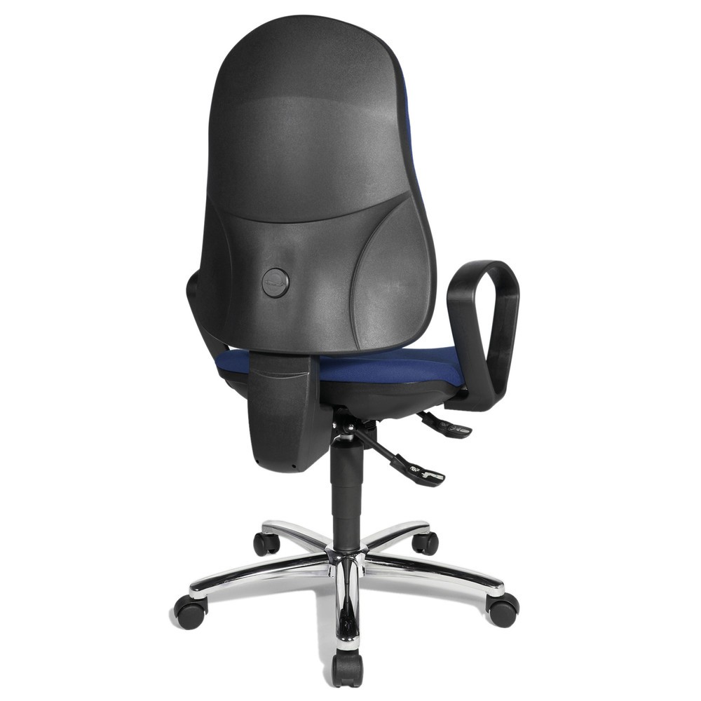 Numéro de l'image du produit 4: Chaise de bureau pivotante Topstar® Syncro-Steel II, dossier rembourré, bleu