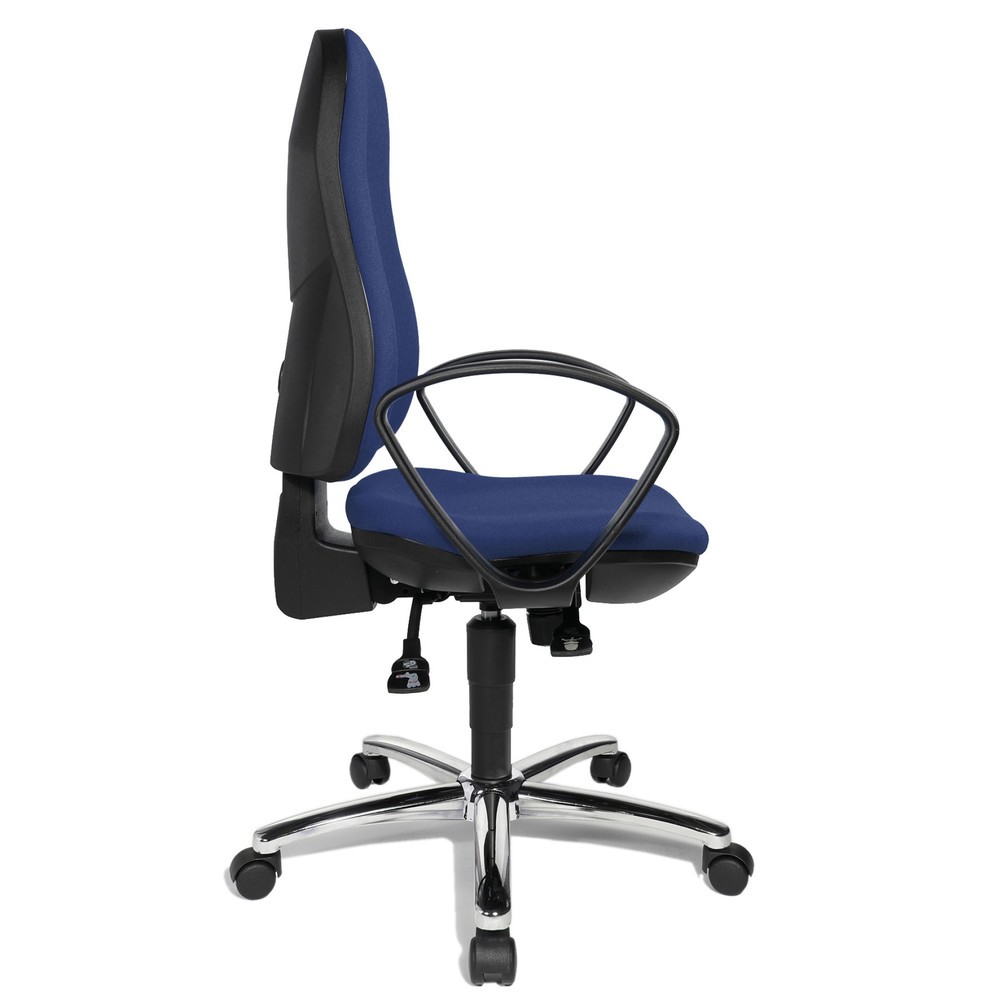 Numéro de l'image du produit 5: Chaise de bureau pivotante Topstar® Syncro-Steel II, dossier rembourré, bleu