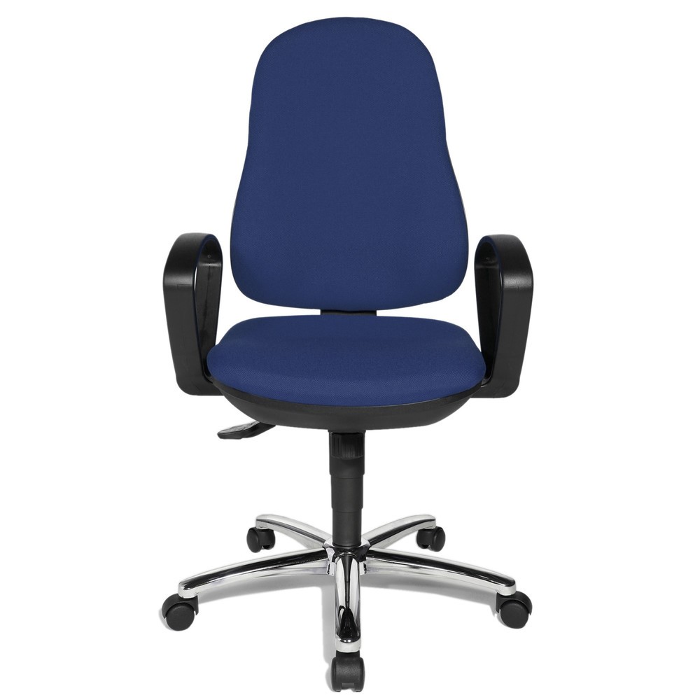 Numéro de l'image du produit 1: Chaise de bureau pivotante Topstar® Syncro-Steel II, dossier rembourré, bleu