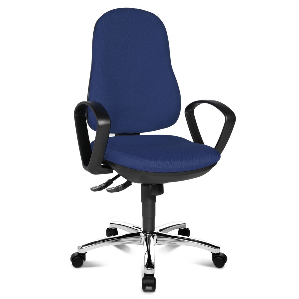 Numéro de l'image du produit 6: Chaise de bureau pivotante Topstar® Syncro-Steel II, dossier rembourré, bleu