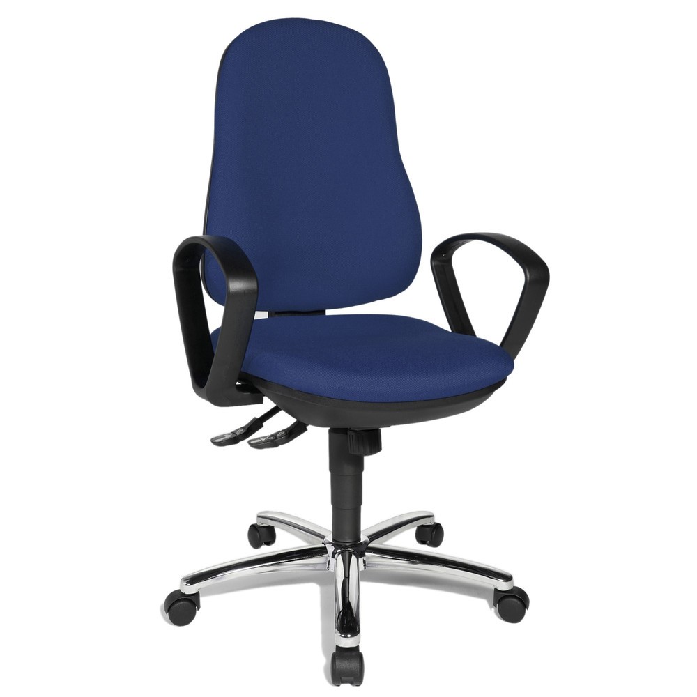 Numéro de l'image du produit 7: Chaise de bureau pivotante Topstar® Syncro-Steel II, dossier rembourré, bleu