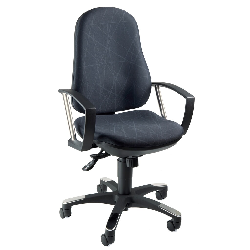 Siège de bureau pivotante Topstar® Trend SY 10, siège ergonomique, motifs noir-gris foncé Illustration du produit: Siège de bureau pivotante Topstar® Trend SY 10, siège ergonomique, motifs noir-gris foncé