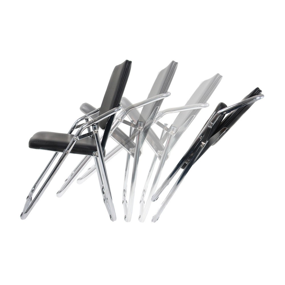 N° de l'image du produit 4 : Chaise de conférence / chaise-visiteur / chaise pliante hjh OFFICE ESTO V PU, noir, lot de 4