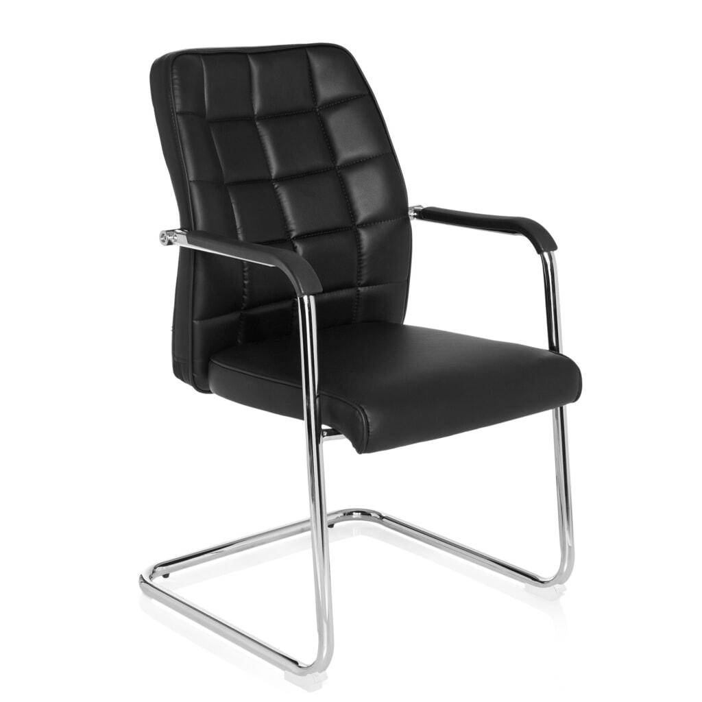 Chaise de conférence / fauteuil suspendu hjh OFFICE FLEXO V PU, noir N° de l'image du produit 2 : Chaise de conférence / fauteuil suspendu hjh OFFICE FLEXO V PU, noir
