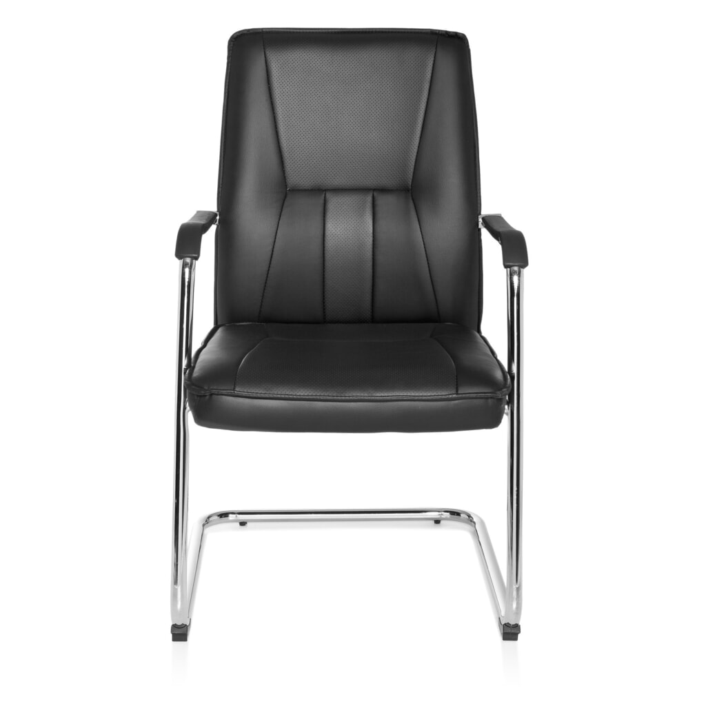 Chaise de conférence / chaise-visiteur hjh OFFICE TILA V PU, noir N° de l'image du produit 1 : Chaise de conférence / chaise-visiteur hjh OFFICE TILA V PU, noir