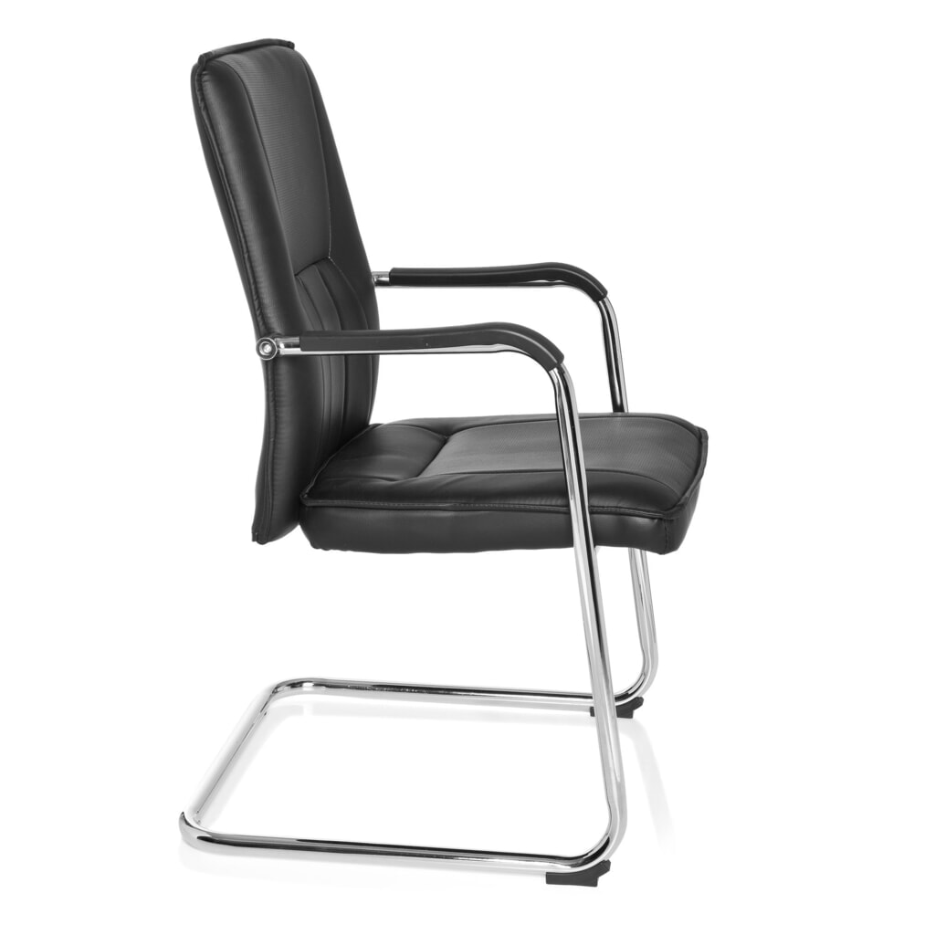 Chaise de conférence / chaise-visiteur hjh OFFICE TILA V PU, noir N° de l'image du produit 3 : Chaise de conférence / chaise-visiteur hjh OFFICE TILA V PU, noir