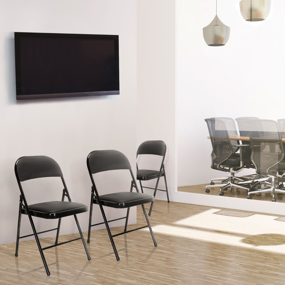 Numéro de l'image du produit 7: Chaise de conférence / chaise-visiteur / chaise pliante hjh OFFICE BANDA V PU, noir