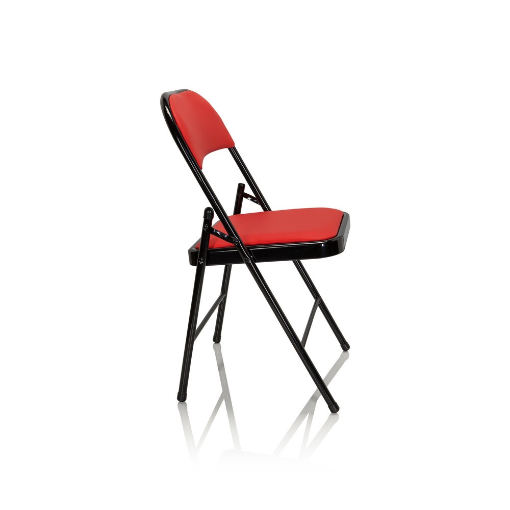 N° de l'image du produit 10 : Chaise de conférence / chaise-visiteur / chaise pliante hjh OFFICE BANDA V PU, rouge