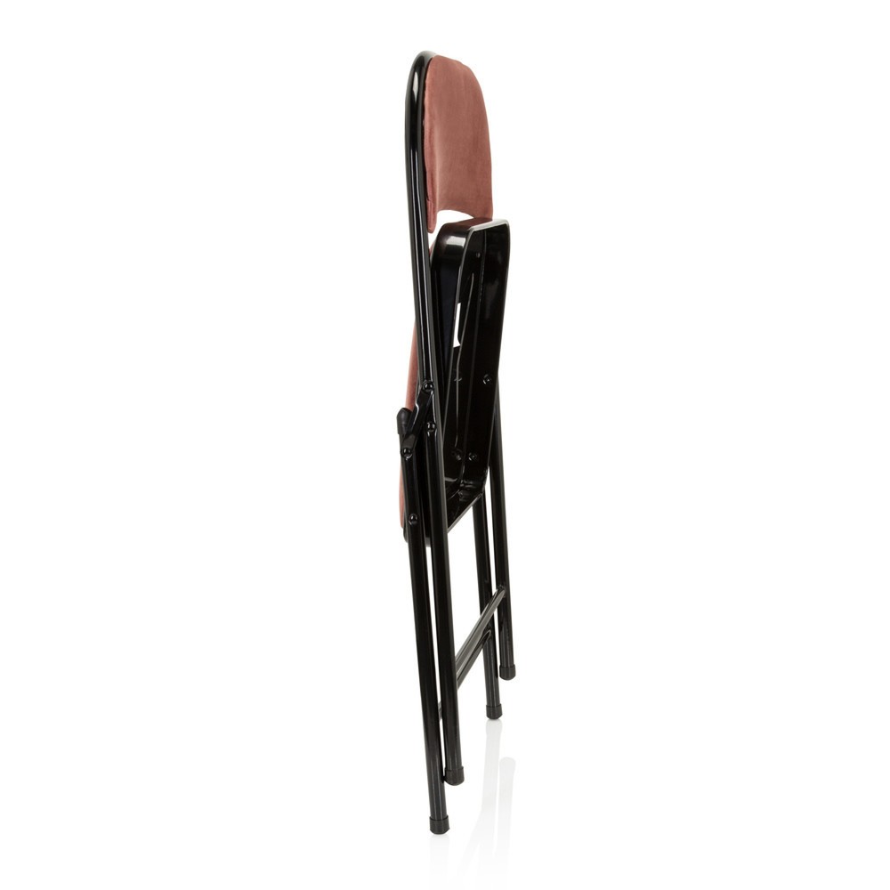 Numéro de l'image du produit 2: Chaise de conférence / chaise-visiteur / chaise pliante hjh OFFICE TUDELA I velours, rose