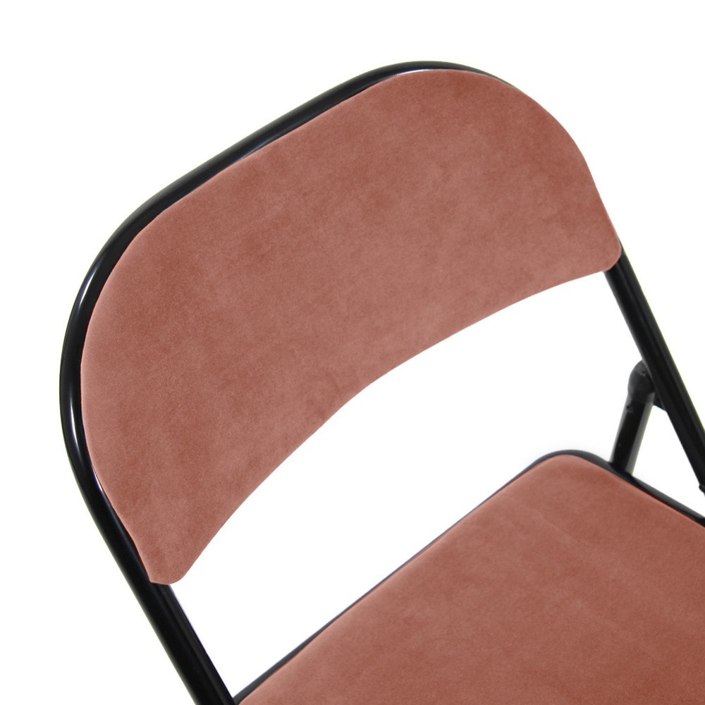Numéro de l'image du produit 3: Chaise de conférence / chaise-visiteur / chaise pliante hjh OFFICE TUDELA I velours, rose