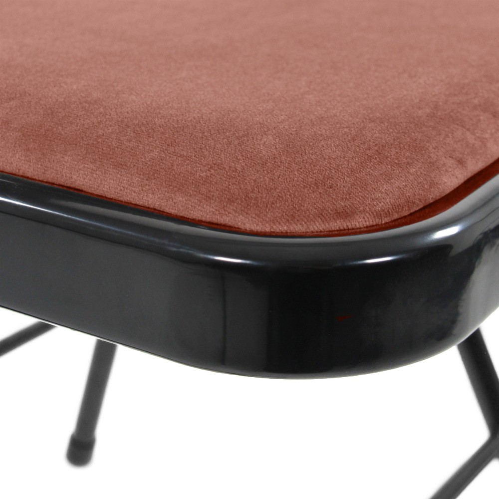 Numéro de l'image du produit 4: Chaise de conférence / chaise-visiteur / chaise pliante hjh OFFICE TUDELA I velours, rose