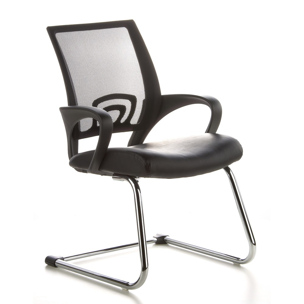 Numéro de l'image du produit 2: Chaise de conférence / fauteuil suspendu hjh OFFICE VISTO NET V maille, noir chromé
