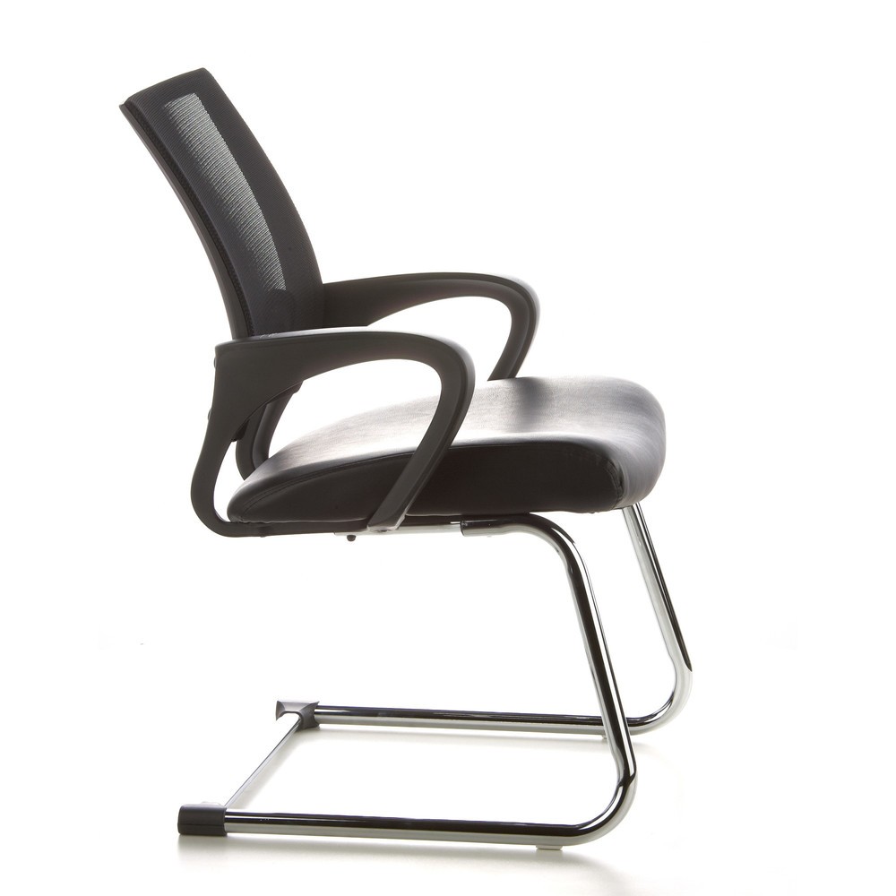 Numéro de l'image du produit 3: Chaise de conférence / fauteuil suspendu hjh OFFICE VISTO NET V maille, noir chromé