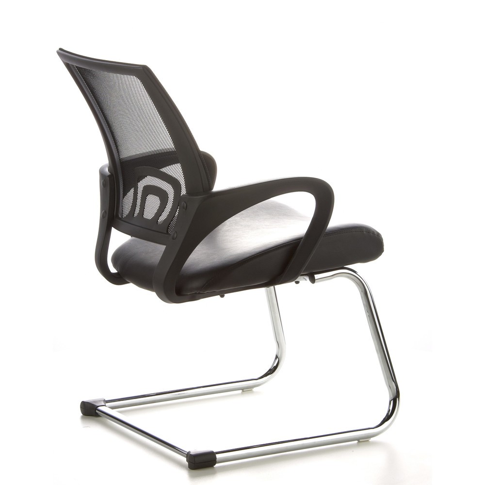Numéro de l'image du produit 4: Chaise de conférence / fauteuil suspendu hjh OFFICE VISTO NET V maille, noir chromé