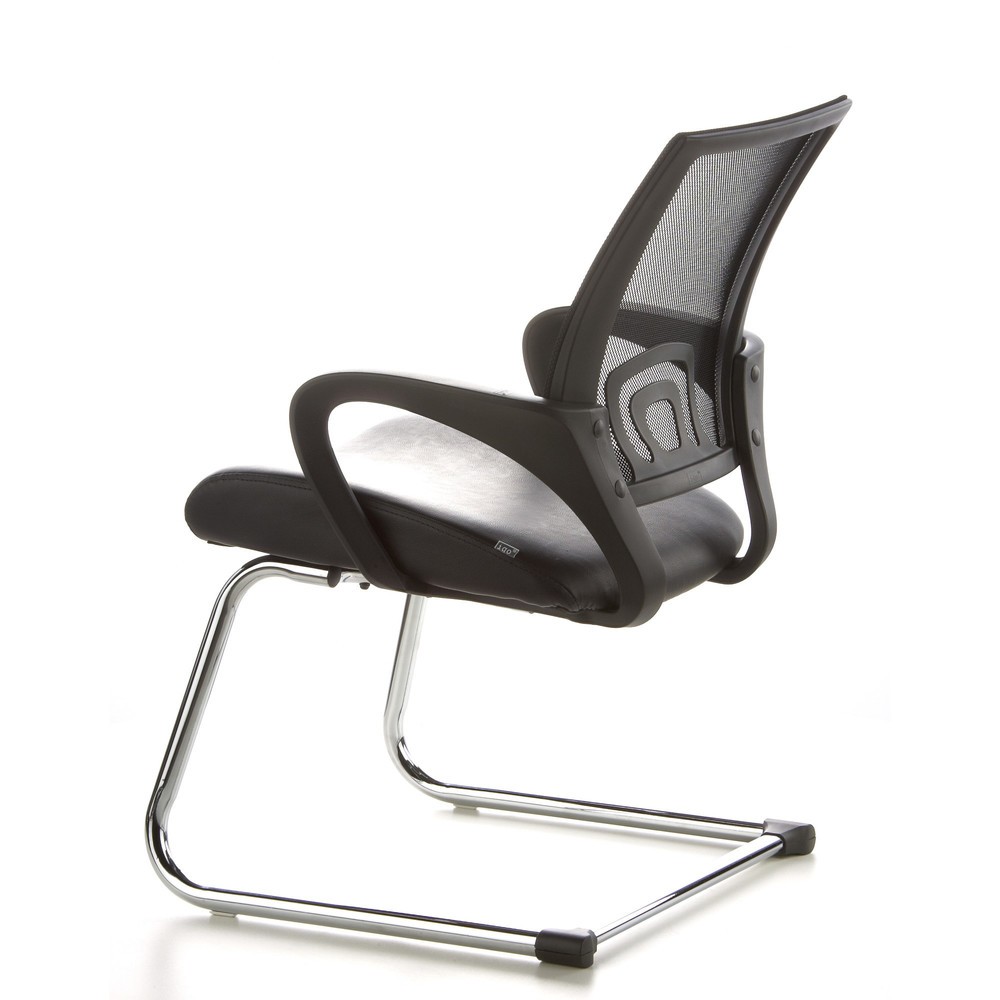 Numéro de l'image du produit 8: Chaise de conférence / fauteuil suspendu hjh OFFICE VISTO NET V maille, noir chromé
