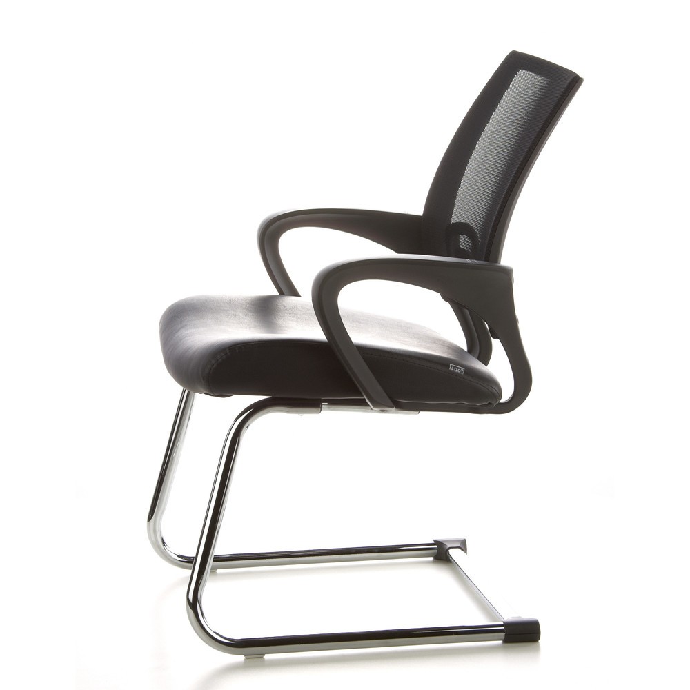 Numéro de l'image du produit 9: Chaise de conférence / fauteuil suspendu hjh OFFICE VISTO NET V maille, noir chromé