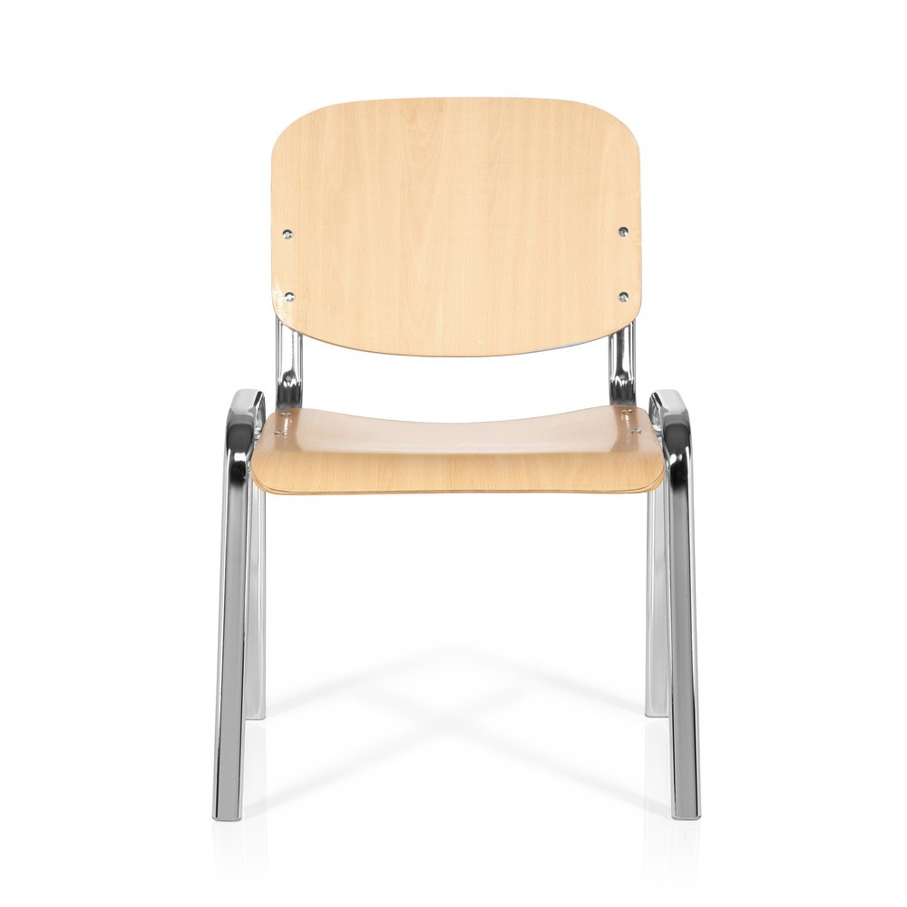 Numéro de l'image du produit 1: Chaise de conférence / chaise-visiteur hjh OFFICE XT 600, chromé/hêtre
