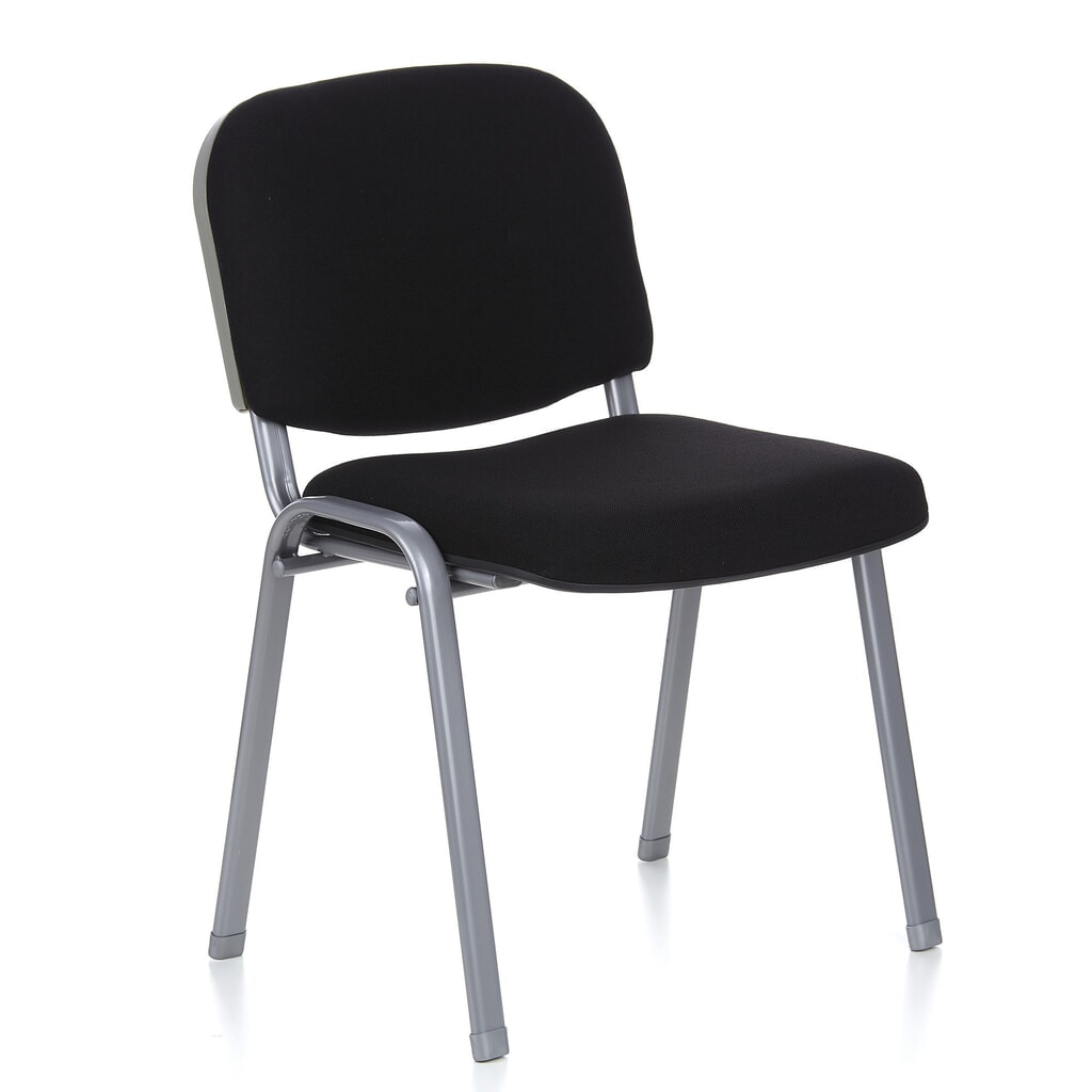 N° de l'image du produit 3 : Chaise de réunion / chaise-visiteur hjh OFFICE / XT 600, noir/argenté