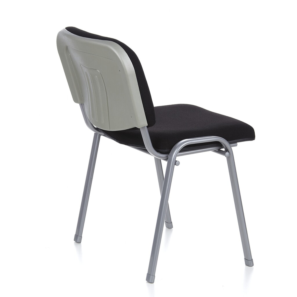 N° de l'image du produit 5 : Chaise de réunion / chaise-visiteur hjh OFFICE / XT 600, noir/argenté