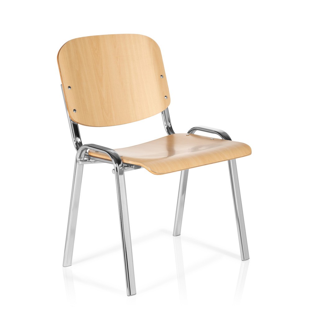 Numéro de l'image du produit 3: Chaise de conférence / chaise-visiteur hjh OFFICE XT 600, chromé/hêtre