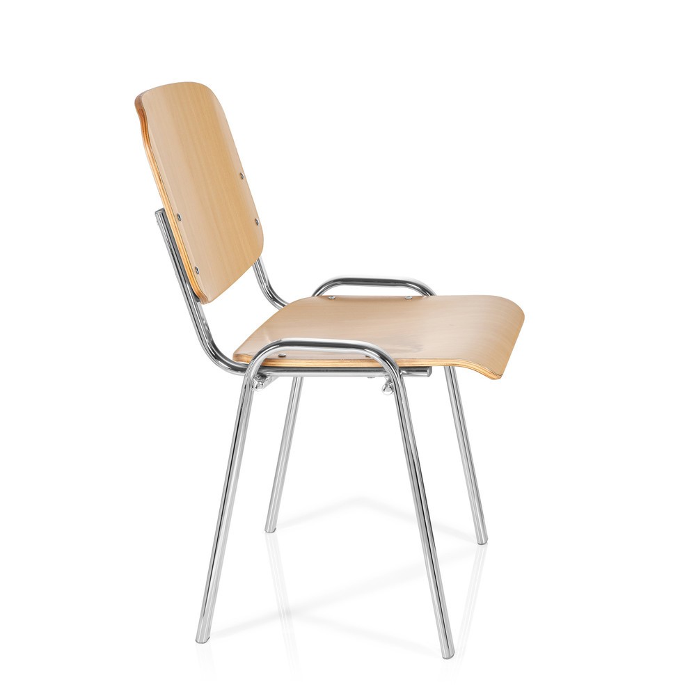 Numéro de l'image du produit 4: Chaise de conférence / chaise-visiteur hjh OFFICE XT 600, chromé/hêtre