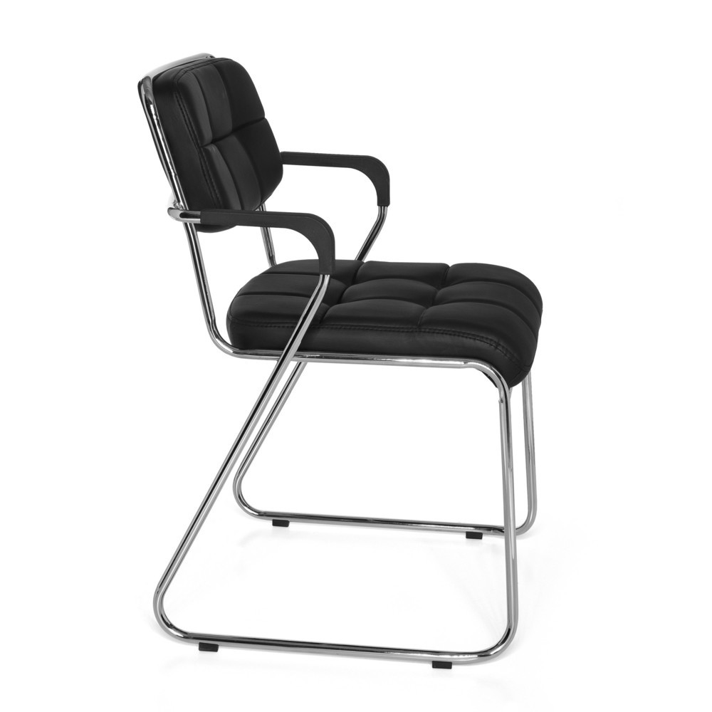 Numéro de l'image du produit 3: Chaise de conférence / chaise à patins hjh OFFICE/ ZANTA PU, noir