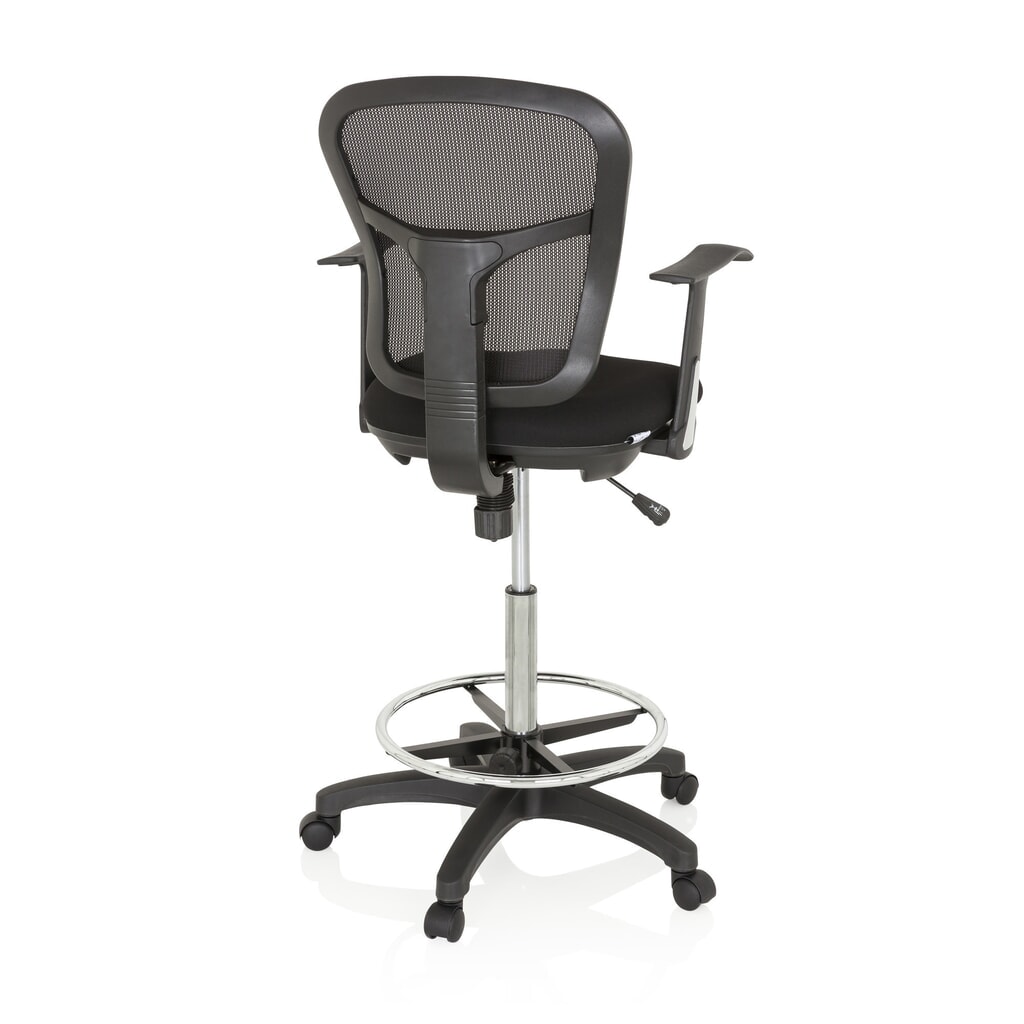 Siège de travail / siège de comptoir hjh OFFICE TOP WORK 108 tissu/maille, noir N° de l'image du produit 5 : Siège de travail / siège de comptoir hjh OFFICE TOP WORK 108 tissu/maille, noir
