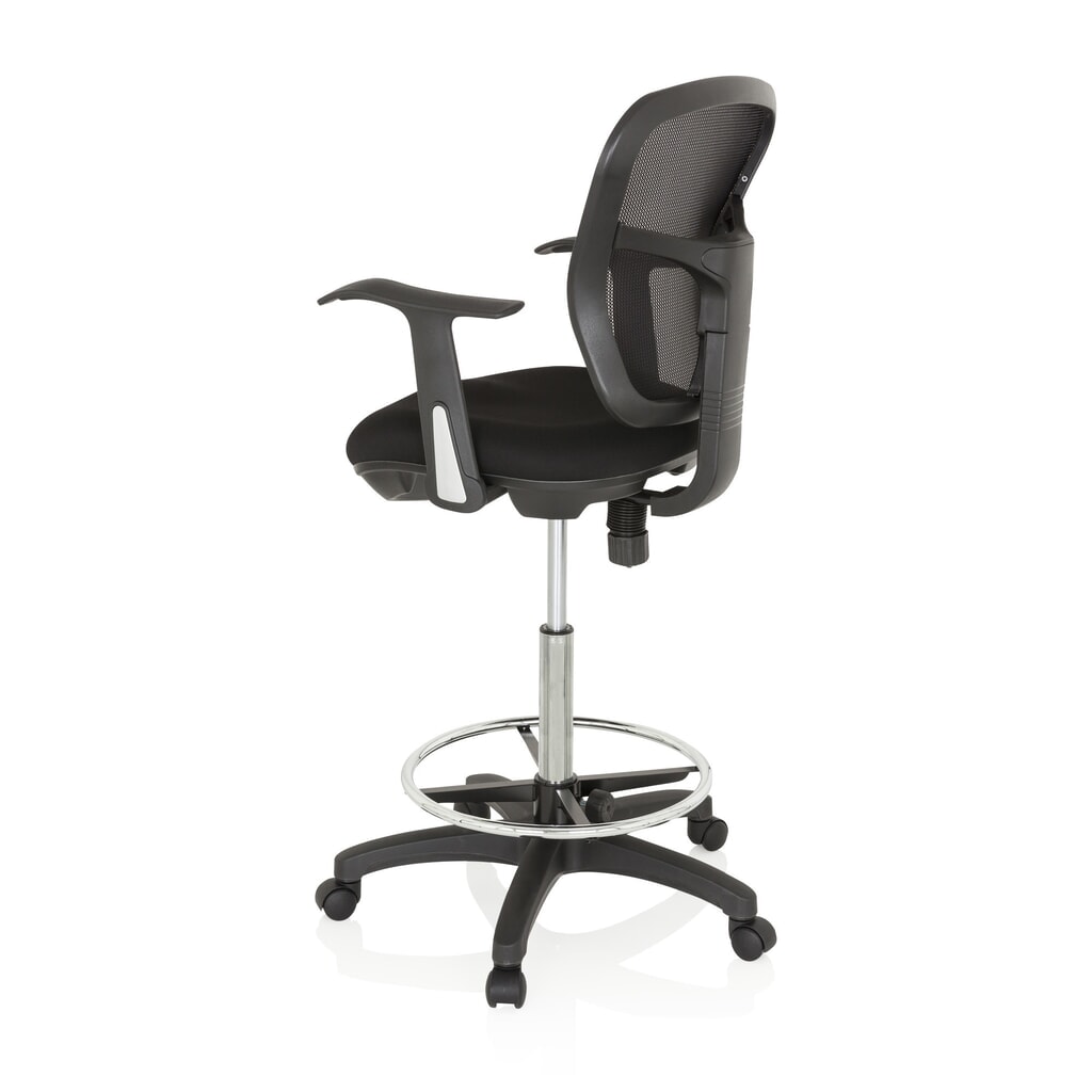 Siège de travail / siège de comptoir hjh OFFICE TOP WORK 108 tissu/maille, noir N° de l'image du produit 7 : Siège de travail / siège de comptoir hjh OFFICE TOP WORK 108 tissu/maille, noir