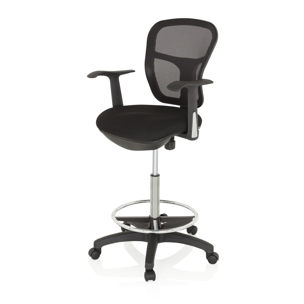 Siège de travail / siège de comptoir hjh OFFICE TOP WORK 108 tissu/maille, noir N° de l'image du produit 9 : Siège de travail / siège de comptoir hjh OFFICE TOP WORK 108 tissu/maille, noir