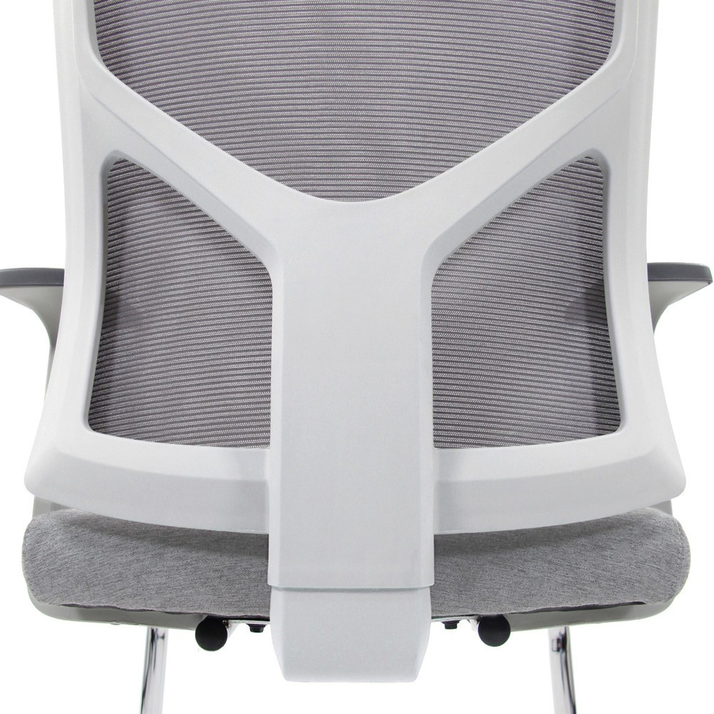 N° de l'image du produit 6 : Chaise-visiteur / siège de conférence hjh OFFICE BRETON V W tissu / maille, gris