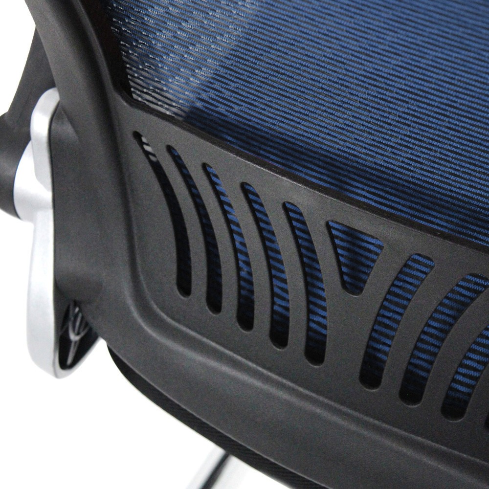 Numéro de l'image du produit 4: Chaise-visiteur / chaise de conférence hjh OFFICE FLYER PRO V maille, noir/bleu