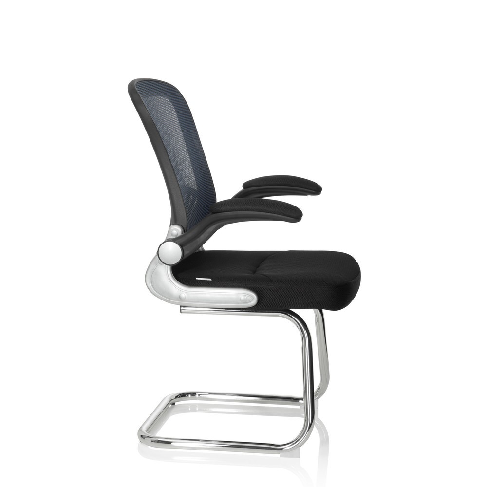 Numéro de l'image du produit 6: Chaise-visiteur / chaise de conférence hjh OFFICE FLYER PRO V maille, noir/bleu