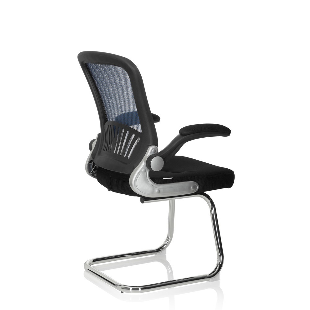 Numéro de l'image du produit 7: Chaise-visiteur / chaise de conférence hjh OFFICE FLYER PRO V maille, noir/bleu