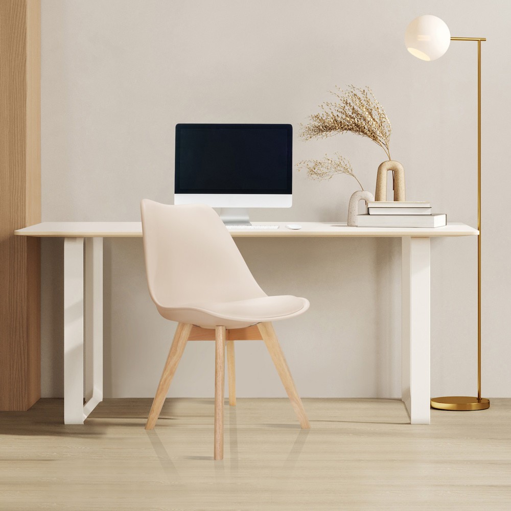 Numéro de l'image du produit 4: Chaise-visiteur / chaise à coque hjh OFFICE SCANDI plastique, lot de 4, beige