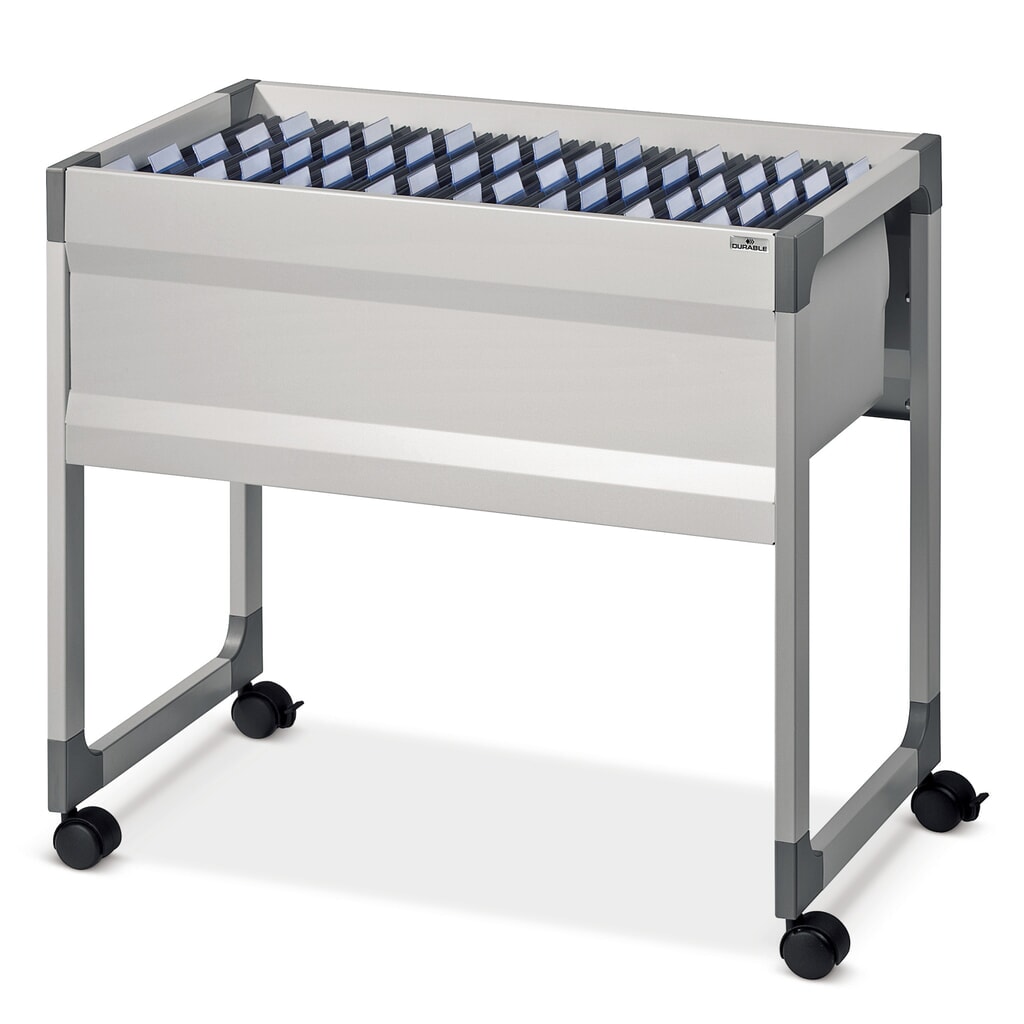 Chariot à dossiers suspendus avec un dispositif d’accrochage, gris N° de l'image du produit 1 : Chariot à dossiers suspendus avec un dispositif d’accrochage, gris