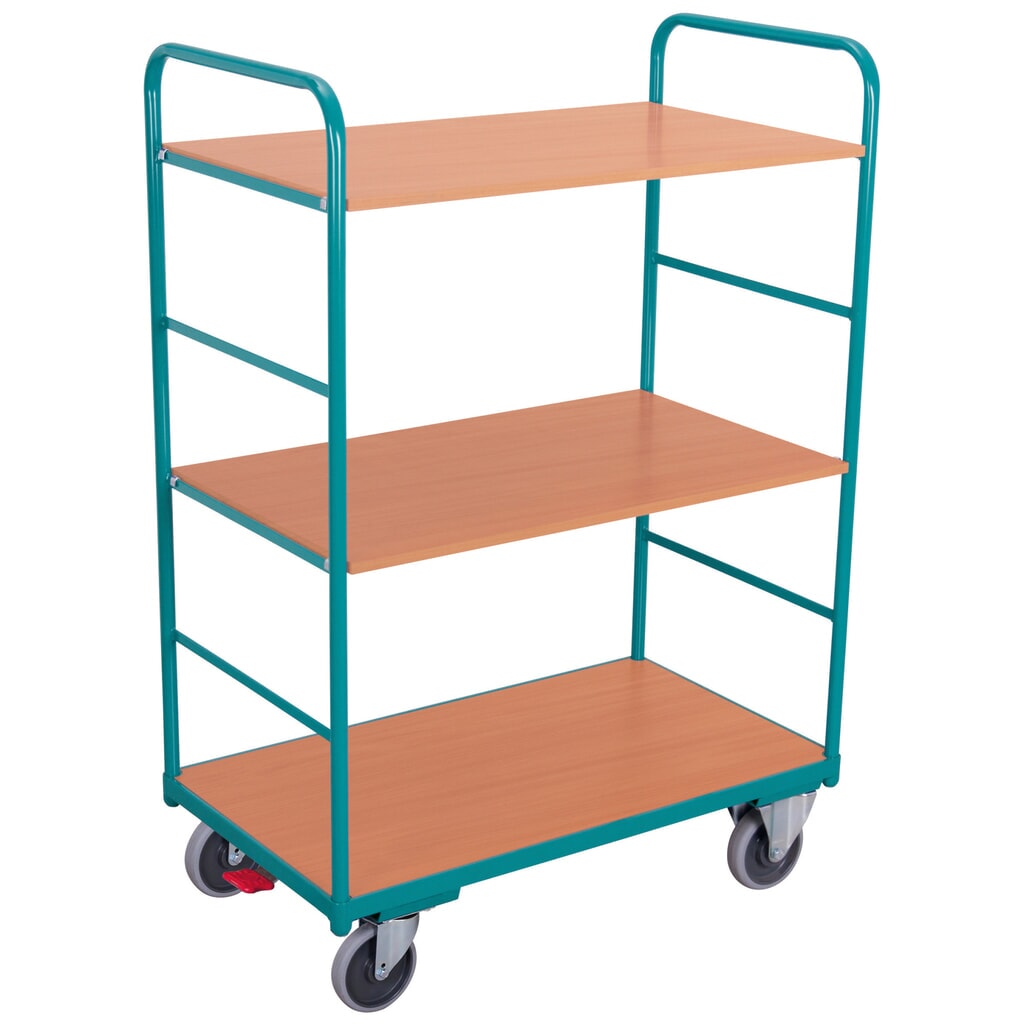 Chariot à étages Ameise®, capacité de charge de 250 kg, ouvert de tous les côtés, 3 tablettes de 1 000 x 600 mm Illustration du produit: Chariot à étages Ameise®, capacité de charge de 250 kg, ouvert de tous les côtés, 3 tablettes de 1 000 x 600 mm