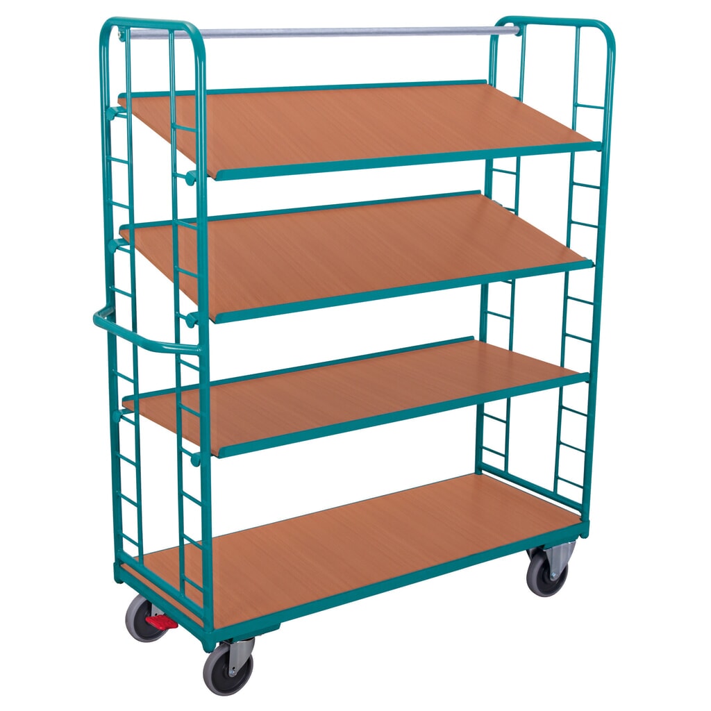 N° de l'image du produit 1 : Chariot à étages Ameise®, 3 plateaux variables de 1 615 x 635 mm