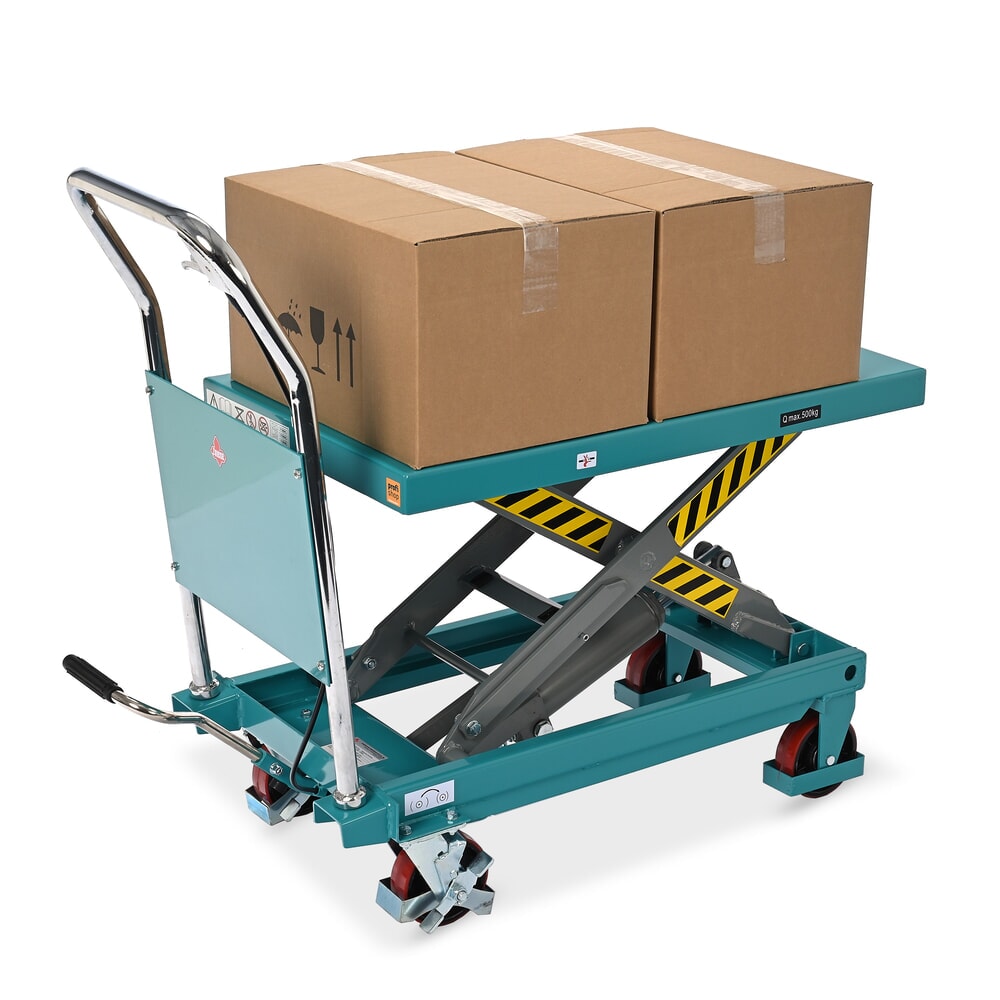 Chariot à table élévatrice à ciseaux Ameise®, arceau fixe, capacité de charge 500 kg, 850 x 500 mm N° de l'image du produit 13 : Chariot à table élévatrice à ciseaux Ameise®, arceau fixe, capacité de charge 500 kg, 850 x 500 mm