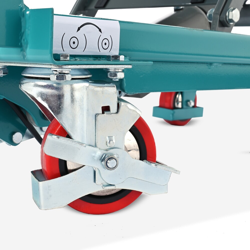 Numéro de l'image du produit 8: Chariot à table élévatrice à ciseaux Ameise®, arceau rabattable, capacité de charge 150 kg, 700 x 450 mm