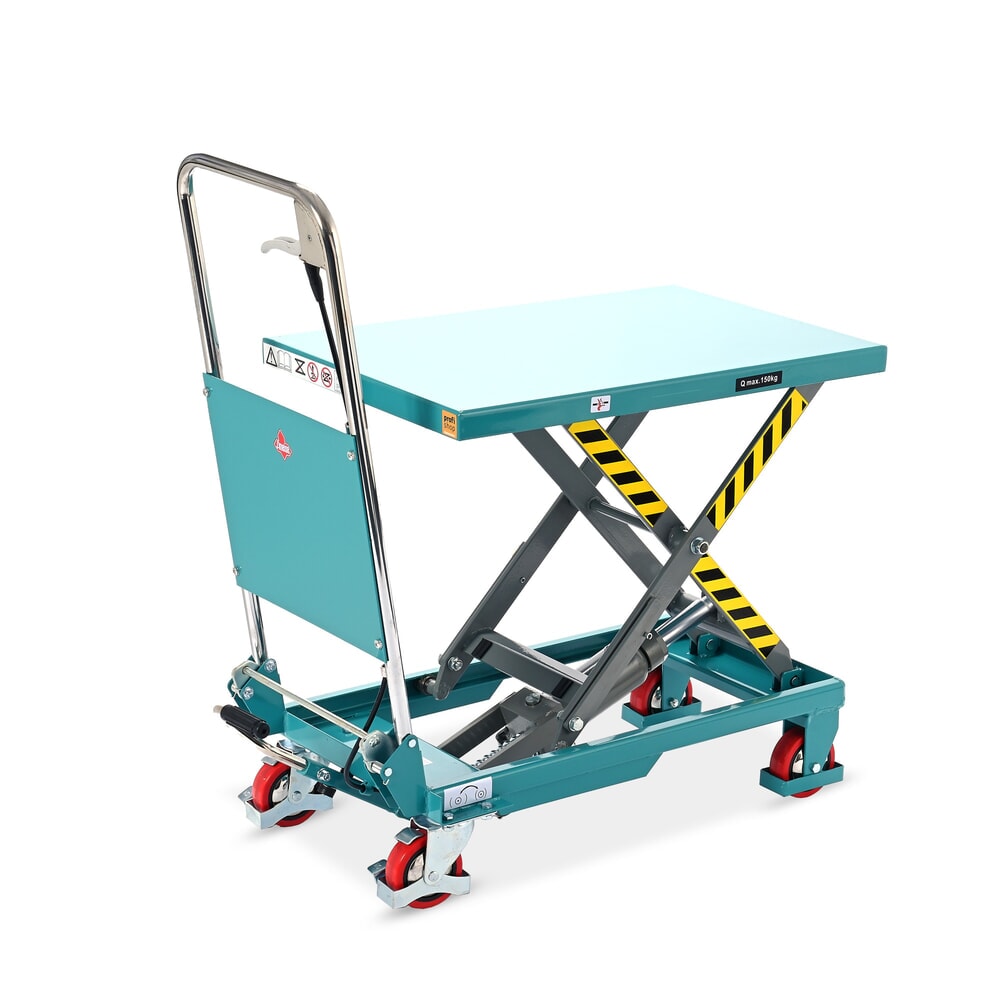 Numéro de l'image du produit 13: Chariot à table élévatrice à ciseaux Ameise®, arceau rabattable, capacité de charge 150 kg, 700 x 450 mm